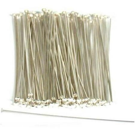 18k Stick Pin - 100 Sterling Silver Head Pins Hat Stick Pin Part Findings 2