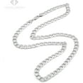 thumbnail image 2 of 925 Italian Sterling Silver 7.5mm Solid Cuban Diamond Cut Chain, FREE Microfiber Cloth, ITProLux Curb Link Pave Mens Womens Necklace, Giorgio Bergamo, 2 of 8