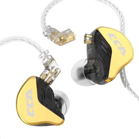 CCA CRA+ in Ear Monitor Earphone, Patented Ultra-Thin Diaphragm Dynamic Driver IEM, Clear Sound & Deep Bass, Wired Earbuds with Tangle-Free
