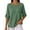 Green, variant on Waffle Knit Tops for Women Half Sleeve Pullover Solid Loose Casual Crewneck Blouse Fall Tee