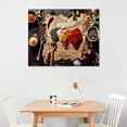 thumbnail image 2 of JEUXUS  Canvas Wall Art World Map Made up of Spices Kitchen Artwork Modern Kitchen Decor Gallery Canvas Wraps Giclee Print Stretched and Framed Ready to Hang 20x16in, 2 of 4