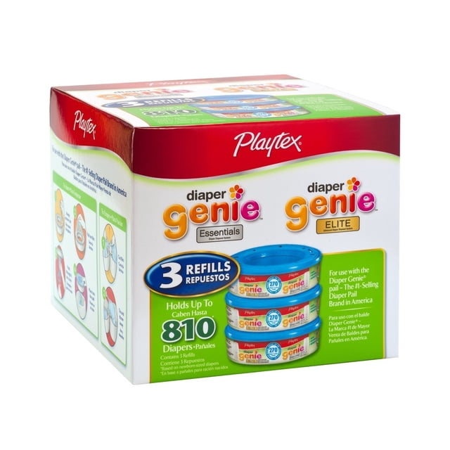 Playtex Recharge de Couches Genie (810 Unités au Total - Lot de 3 de 270 Chacune)