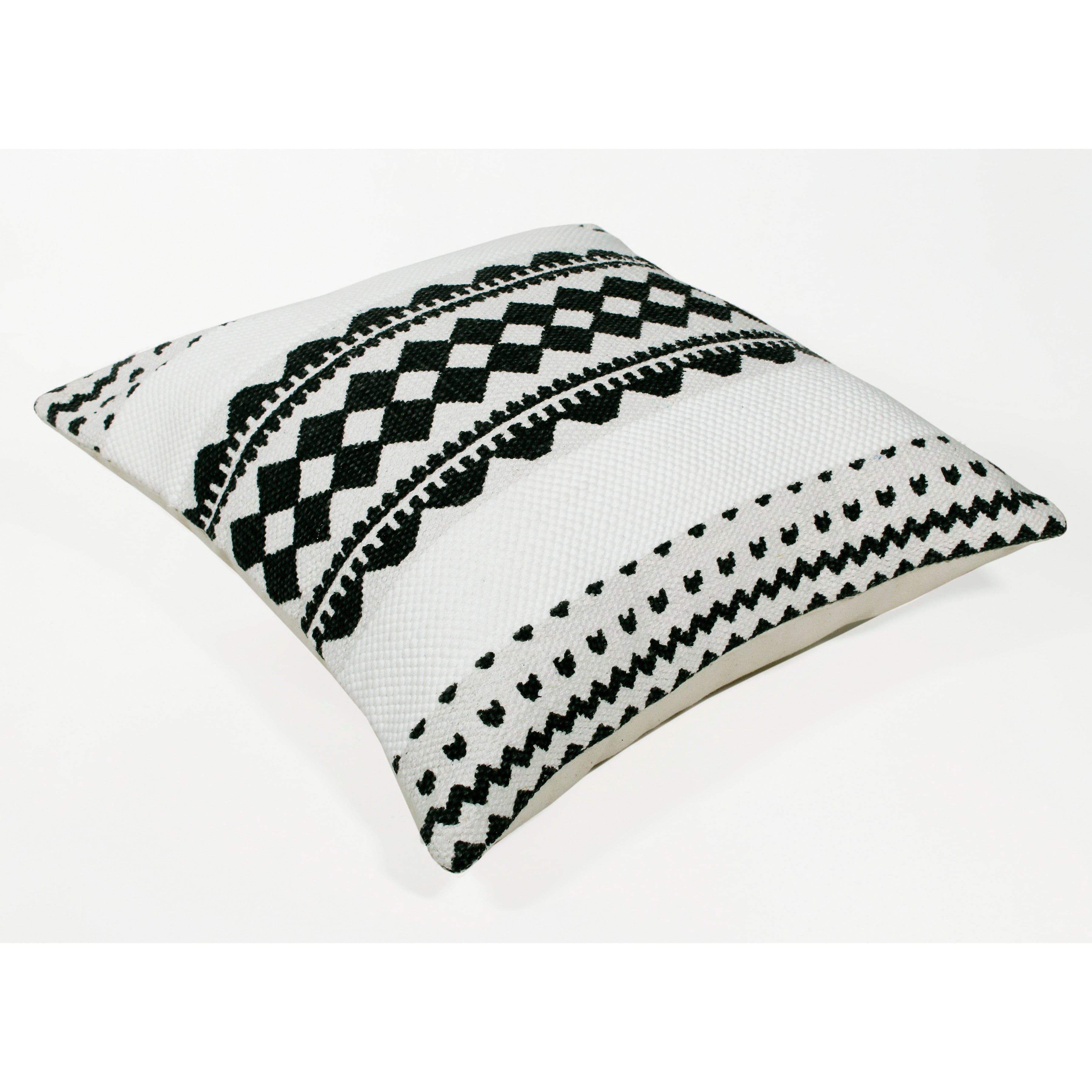 Desert Fields Modern Mosaic Geometric Stripe Throw Pillow