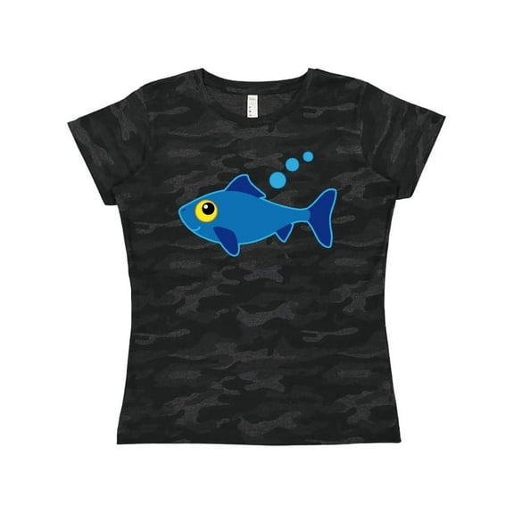 Inktastic Fishing Blue Fish Women's T-Shirt