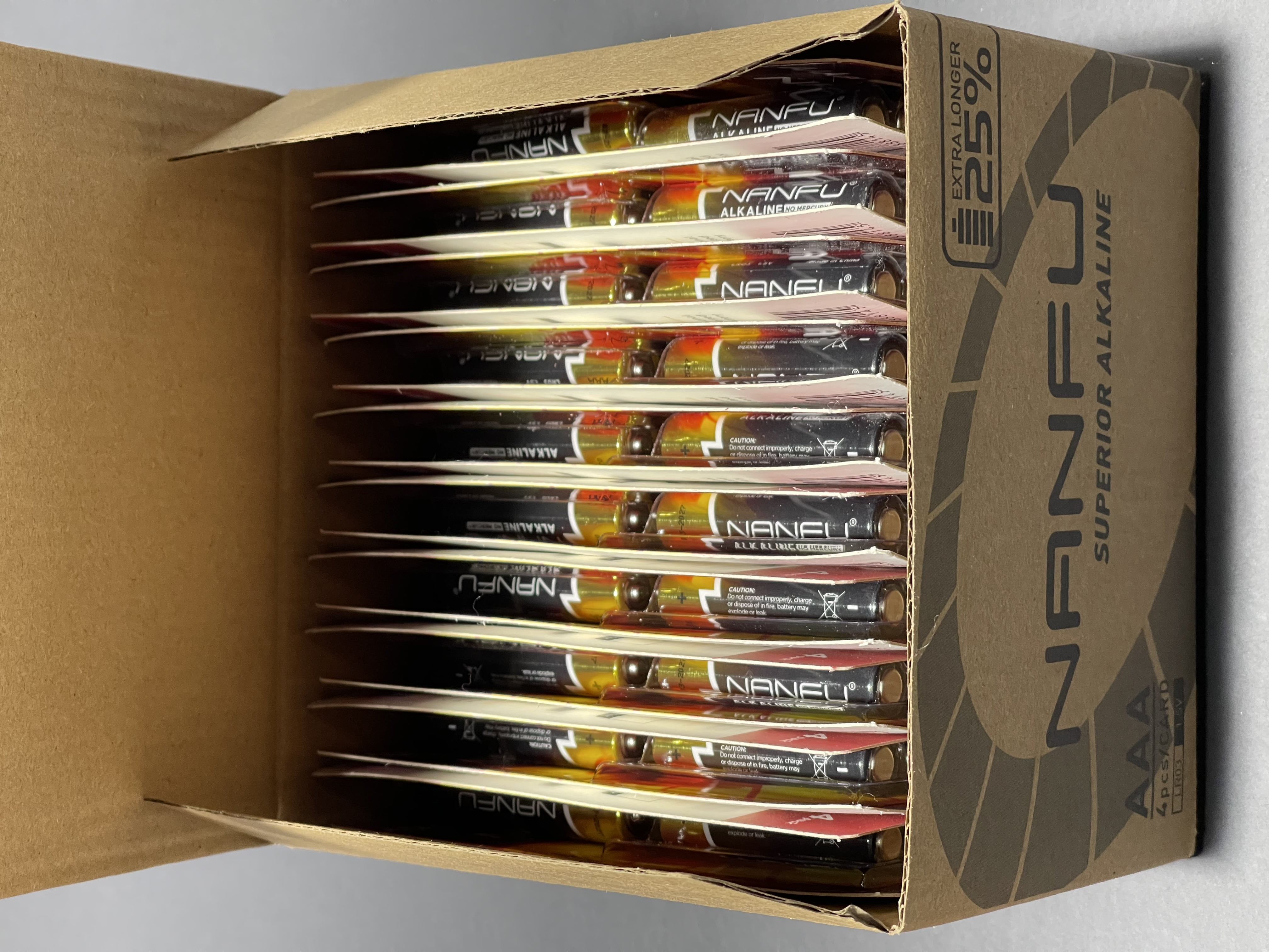 Nanfu 1.5V Alkaline  AAA Batteries 80 Pack, 20  x AAA 4 Pack=80 Pack *Purchase Three Get One Free*