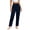 Blue, variant on Women's Straight Leg Ankle Pants Drawstring High Waist Ankle Pants with Pockets Loose Lightweight Laid-back Versatile Summer Casual Pants