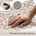 thumbnail image 6 of ODIKA 3'x5' Washable Throw Rug Neutral Pink Ornamental Swirl Pale Border Traditional Beige Vintage for Entryway, Kitchen, Mudroom, Stain Resistant, Low Profile, Non-Slip, 6 of 7