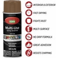 thumbnail image 4 of Color Care Multi-Surface Brown Enamel Flat Finish 12 fl oz Spray Paint and Rust Inhibitor, 6 Pack, 4 of 6