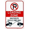thumbnail image 1 of No Parking Symbol Sign, Loading Zone Sign, 24x36 Corrugated Plastic, 1 of 7