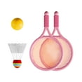 thumbnail image 4 of Juego de bádminton y tenis para niños, ligero, juguete interactivo para padres e hijos. Rosa, 4 of 9