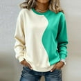 thumbnail image 3 of Mittory Long Sleeve Tops for Women Spring Fashion Color Block T Shirts Casual Ladies Tees Trendy Clothes, 3 of 5