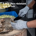 thumbnail image 5 of 2 pares de guantes anticorte de nivel 5, material de calidad alimentaria, guante de trabajo de cocina, descascarado de ostras, fileteado de pescado, corte de carne, tallado, gris, L ER, 5 of 5