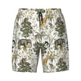 thumbnail image 4 of Lsque Mens Swim Trunks Vintage Animals Palm Tree Pattern - Bathing Suit Compression Liner - Beach Swim Shorts Swimwear - (S-3XL) - Stretch Quick Dry -3X-Large, 4 of 9