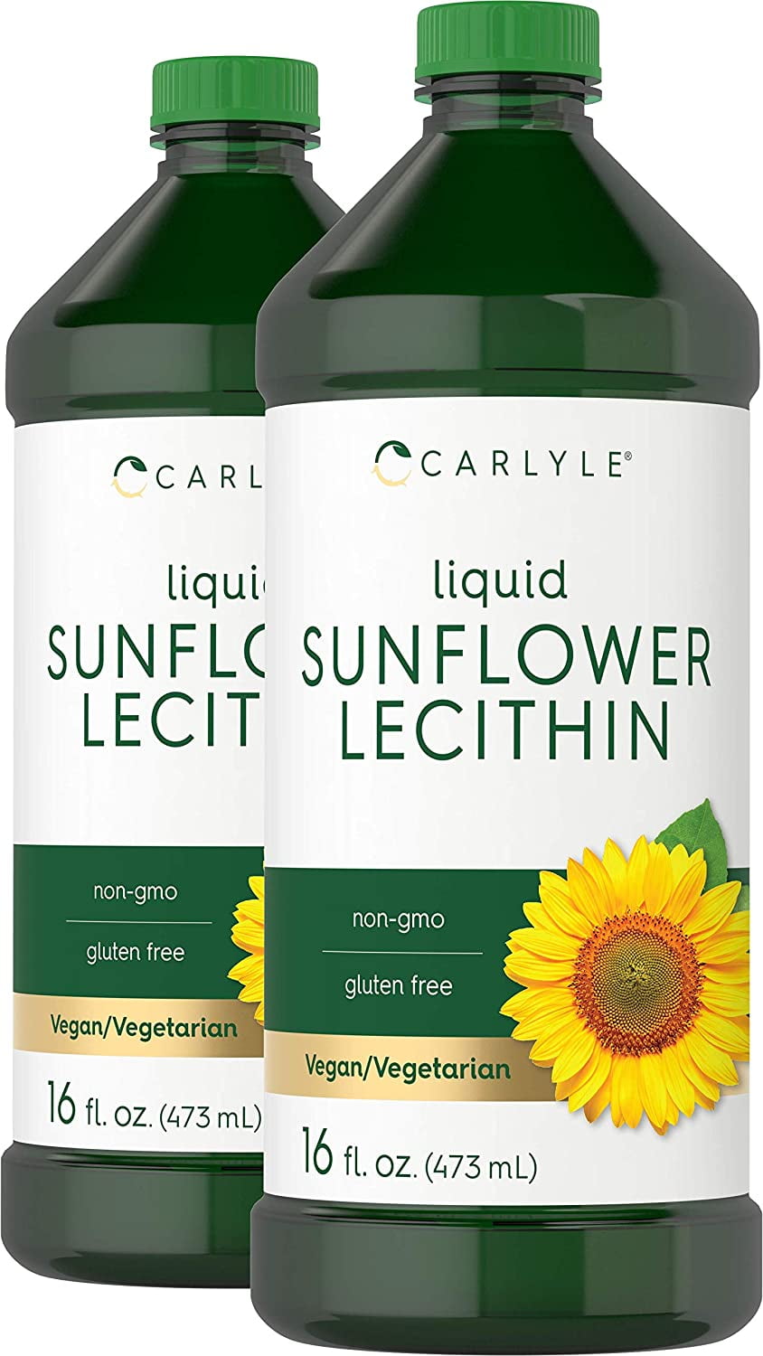 Sunflower Lecithin Liquid 16 oz Oil 2 Pack Vegan Formula by