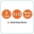 thumbnail image 4 of Pen+Gear Kraft Clasp Envelopes, 9 in x 12 in, 6 Count, 4 of 7