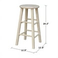 thumbnail image 3 of International Concepts Tabouret Rond de 24 Pouces Non Fini, 3 of 5