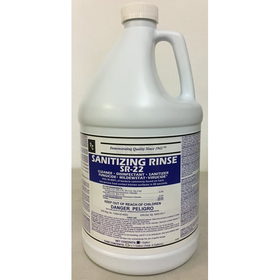 Hospital Grade Disinfecting and Sanitizing Rinse SR-22 Concentrate - Makes 516 Gallons of Sanitizer!