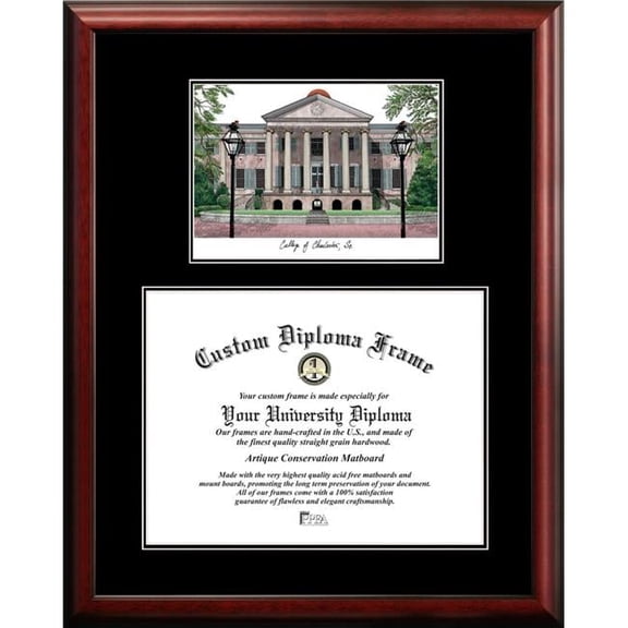 Campus Images SC998D-1612 16 x 12 in. College of Charleston Diplomate Diploma Frame - Satin Mahogany