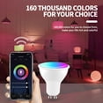 thumbnail image 3 of Bombilla LED Inteligente Tuya GU10 Regulable 5 W CA 100-130 V WIFI + Bluetooth Control de Aplicación Smart Life Funciona con Home 1 Pieza, 3 of 5