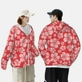 thumbnail image 4 of Balery Red Hibiscus Flower Sudadera ligera de manga larga con capucha y protección solar UPF 50+ para hombre y mujer, ideal para pesca y running-X-Large, 4 of 7