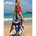 thumbnail image 2 of Edolynsa Women's Plus size kaftan dresses printed bathing suit cover-ups caftans for women loungewear, 2 of 6