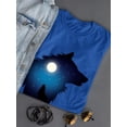 thumbnail image 3 of Wolf Howling At The Moon. T-Shirt Women -SPIdeals Designs, Female Large, 3 of 4