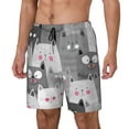 thumbnail image 2 of Balery Cats Group Mens Swim Trunks Swim Shorts for Men Quick Dry Inseam Beach Shorts with Compression Liner Pocket-Small, 2 of 9