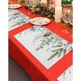 thumbnail image 4 of Christmas Placemats Set of 6 Pine Tree Branch Christmas Placemats for Dining Table Pine Cones Plant Leaf Table Mat Winter Holiday Home Party Kitchen Table Decorations, 4 of 6