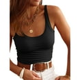 thumbnail image 2 of Scoop Neck Sleeveless Summer Solid Color Slim Tank Tops Knit Vest Camisole, 2 of 6