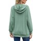 thumbnail image 3 of Jersey de baile sexy para mujer, sudadera con capucha con cremallera de un cuarto, Tops de punto sueltos lisos con bolsillos, 3 of 3