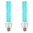 thumbnail image 1 of Paquete de 2 Bombillas Germicidas UV, Lámpara UVC de Repuesto de 25 Vatios, E26, 110 V, Bombilla de Desinfección UV para Dormitorio en Sótano., 1 of 5