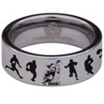 thumbnail image 2 of Rugby Tungsten Carbide Ring, 2 of 9