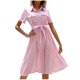 thumbnail image 1 of Vestido estampado de verano para mujer Vestido de manga corta Vestido ajustado Vestido de playa Vestido de sol Vestido camisero Fridja  qw7364, 1 of 5