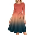 thumbnail image 5 of CharmCyan Women's Cocktail Dresses 3/4 Sleeve Vintage Wedding Guest Dress Vermilion A XL, 5 of 5
