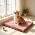 thumbnail image 5 of Dog Bed Crate Mat, Soft Durable Washable Anti-Slip Kennel Pad for Dogs & Cats, Non-Slip Kennel Pad for Crate/Floor/Car (Pink, 16''X20''), 5 of 6
