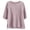 Pink, variant on Plus Size Tops for Women Linen 3/4 Length Sleeve Lace Solid Color Scoop Neck Comfy Blouses Summer Vacation Going out Tops
