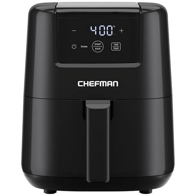 Mini freidora de aire CHEFMAN de 2 cuartos de galón - Freidora de aire compacta digital que ahorra espacio con canasta antiadherente y apta para lavavajillas, comidas rápidas y fáciles en minutos, cue