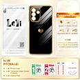 thumbnail image 7 of LeYi for Galaxy A26-5G Case: with Tempered Glass Screen Protector [2 Pcs]+ Full Camera Lens Protection,Love Heart Plating Cute Luxury Soft TPU Shockproof Case for Samsung A26 5G,Black, 7 of 7