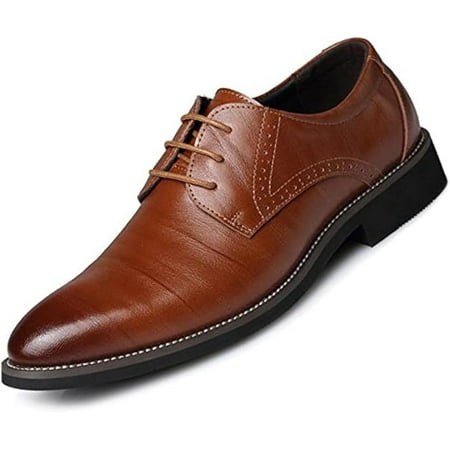 Men s Gradient Toe Dress Shoes Oxford Shoes Formal Pointed Lace Up Casual Business Suit Tuxedo Shoes for Men