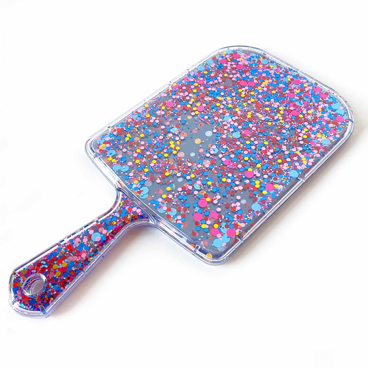 Packed Party Throw Confetti Handheld Mirror, 11 x 5.5Multi-Color Hand Mirror