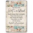 thumbnail image 1 of Wait on The Lord Print Isaiah 40 31 Bible Scripture Wall Art Metal Tin Sign Bible Wall Art for Kitchen Printing Pictures Artwork Decoration for Bedroom (8x12 in), 1 of 5