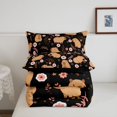 thumbnail image 5 of Manfei Cute Capybara Twin Comforter Sets,Lovely Floral Pattern Bedding Set,Black,Black Reversible,2pcs,1 Comforter and 1 Pillowcase, 5 of 7