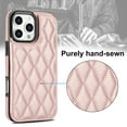 thumbnail image 6 of Mantto Case for iPhone 16 Pro Max Back Wallet Case, Card Slots Holder RFID Blocking Luxury PU Leather Shockproof Cover, Double Magnetic Buttons Kickstand Case for iPhone 16 Pro Max, Rosegold, 6 of 8