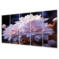 thumbnail image 2 of Designart "Desert Moonlight Moon Pink Cactus Beauty I" Floral Metal Wall Décor Set, 2 of 5