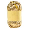 thumbnail image 6 of T-Shirt Yarn Metal Crochet Yarn for Bags Basket DIY Craft Glossy Yarn Shiny Cloth Knitting Yarn Apply Crocheting Handmade Projects 100 Grams/Roll Golden, 6 of 10