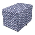 thumbnail image 1 of Oriental Dog Crate Cover, Ornamental Curves and Strokes in Vibes, Easy to Use Pet Kennel Cover Small Dogs Puppies Kittens, 7 Sizes, Violet Blue White, by Ambesonne, 1 of 6