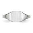 thumbnail image 4 of 14K White Gold Ring Band Signet 7.0x8.5mm Closed Back, 4 of 5