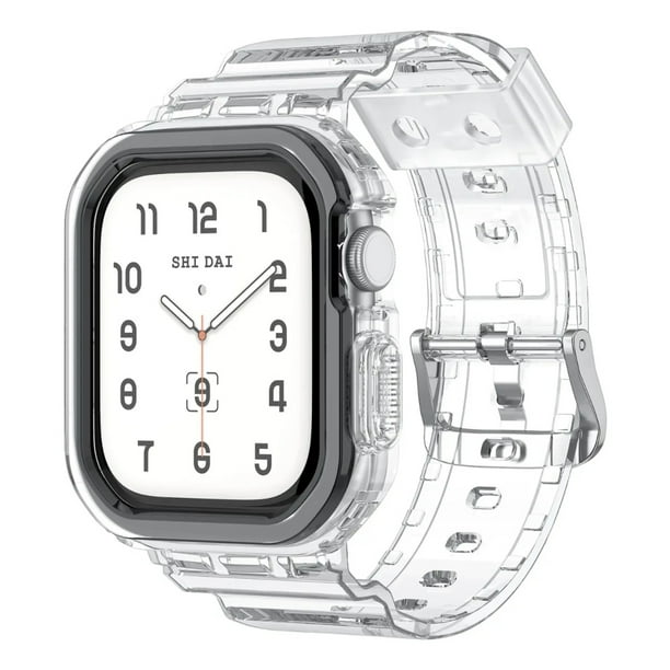 Correa de Silicona Transparente para Apple Watch Serie 10, 42/46mm