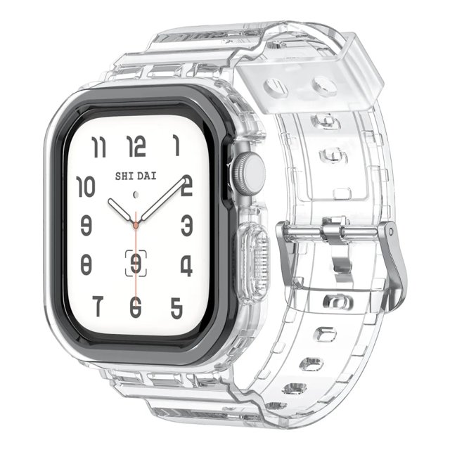 Correa de Silicona Transparente para Apple Watch Serie 10, 42/46mm