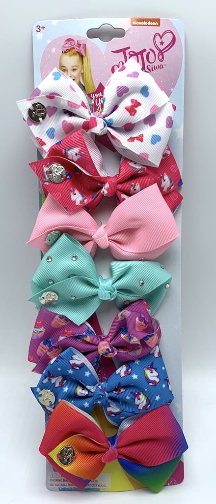 JoJo Siwa 7 days of the Week Bows with Unicorn and Rainbow Set